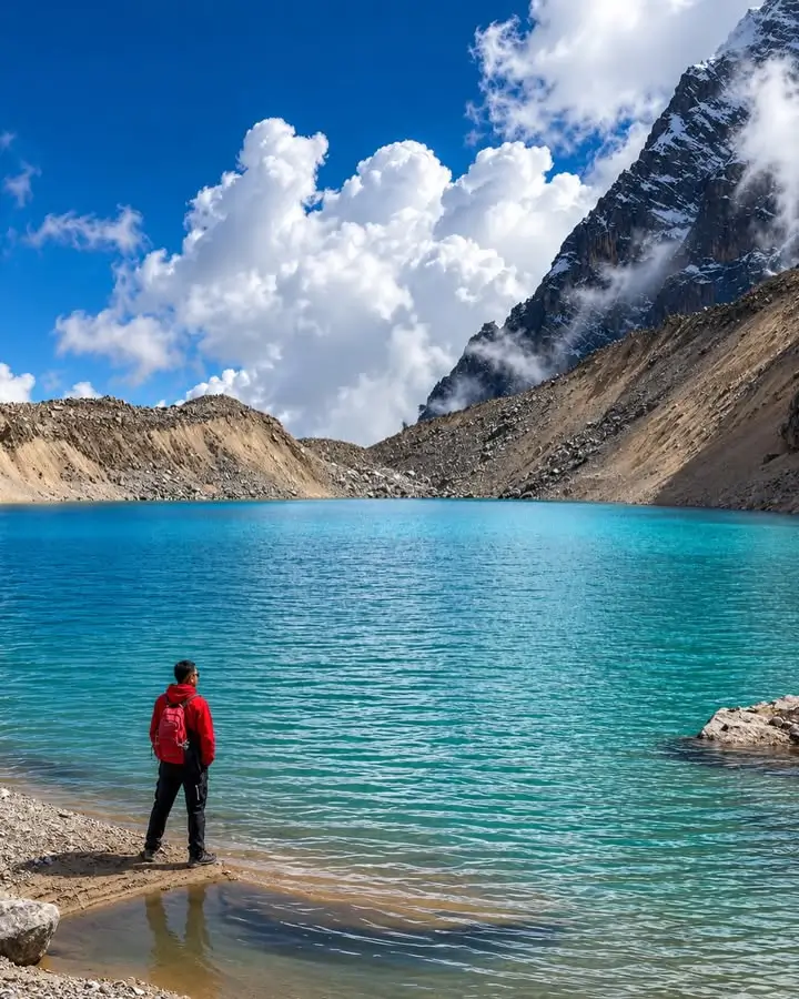 Laguna Inka Chiriaska: Turquesa Glaciar bajo el Salkantay